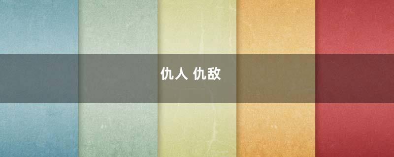 仇人 仇敌